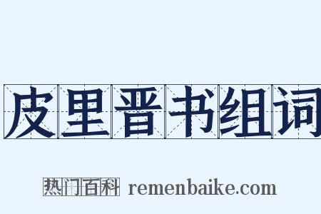 皮里晋书组词是什么意思的图片